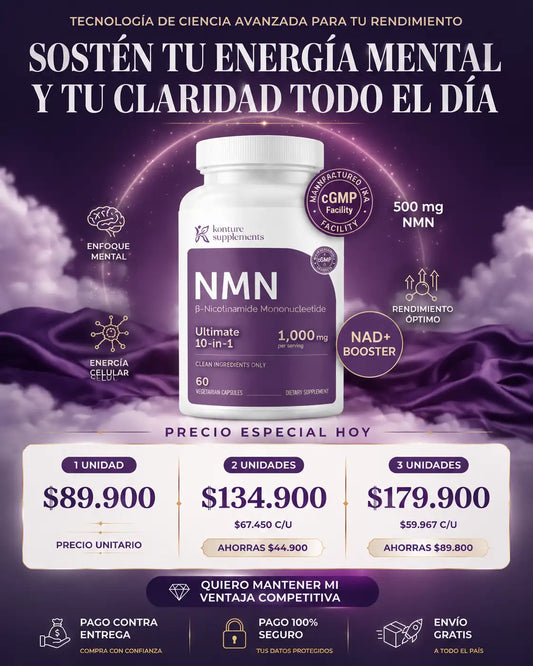 Microingredients® NMN Advanced (100 Cápsulas) | Renueva tus Células y Belleza